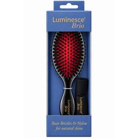 Luminesce Brio Boar Bristle And Nylon Hairbrush Black
