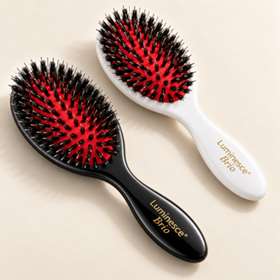 Luminesce Brio Boar Bristle And Nylon Hairbrush Black