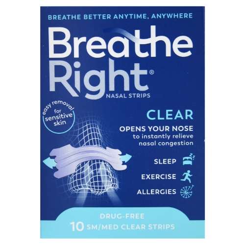 Click to view product details and reviews for Breathe Right Nasal Strip Clear Small Medium 10 Pack. Click to view product details and reviews for Breathe Right Nasal Strip Clear Small Medium 10 Pack.