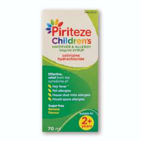 Piriteze Childrens Hayfever and Allergy 1mgml Syrup 70ml