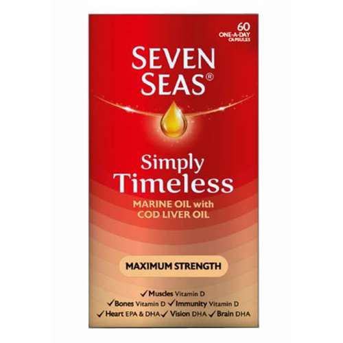 Seven Seas Omega-3 Fish Oil Plus Cod Liver Oil Maximum Strength 60
