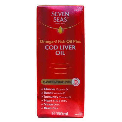 Seven Seas Maximum Strength + Vitamin D Cod Liver Oil 150ml
